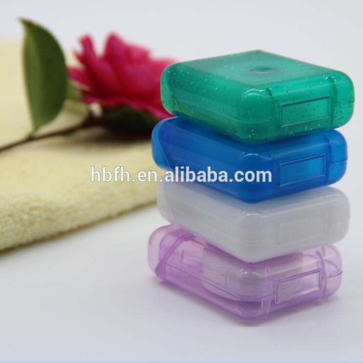 Promotional Logo OEM Printed plastic packing Dental Floss with Terylen/ Nylon/ PTFE/UHMWPE floss