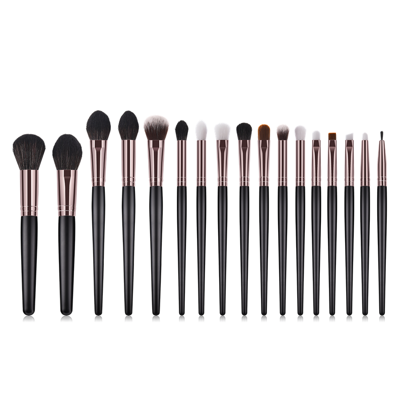 Cosmetic Brushes 17PCS Black Wooden Cosmetic Makeup Brush Foundation Powder Eyeshadow Makeup Brushes Set