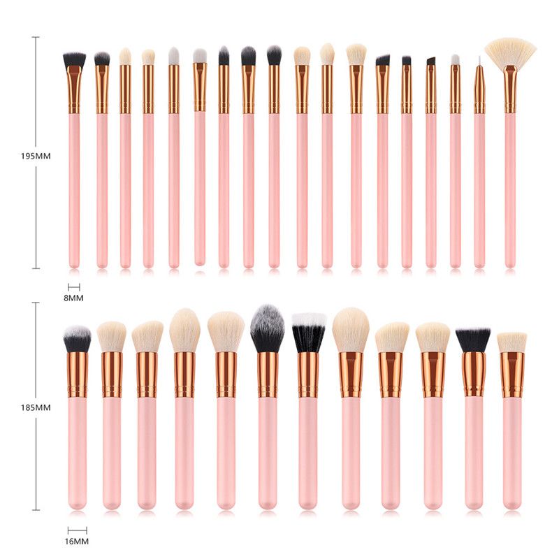 Makeup Brushes 30PCS Pink Wooden Cosmetic Makeup Brush Foundation  Eyeshadow Powder Cosmetic Brushes