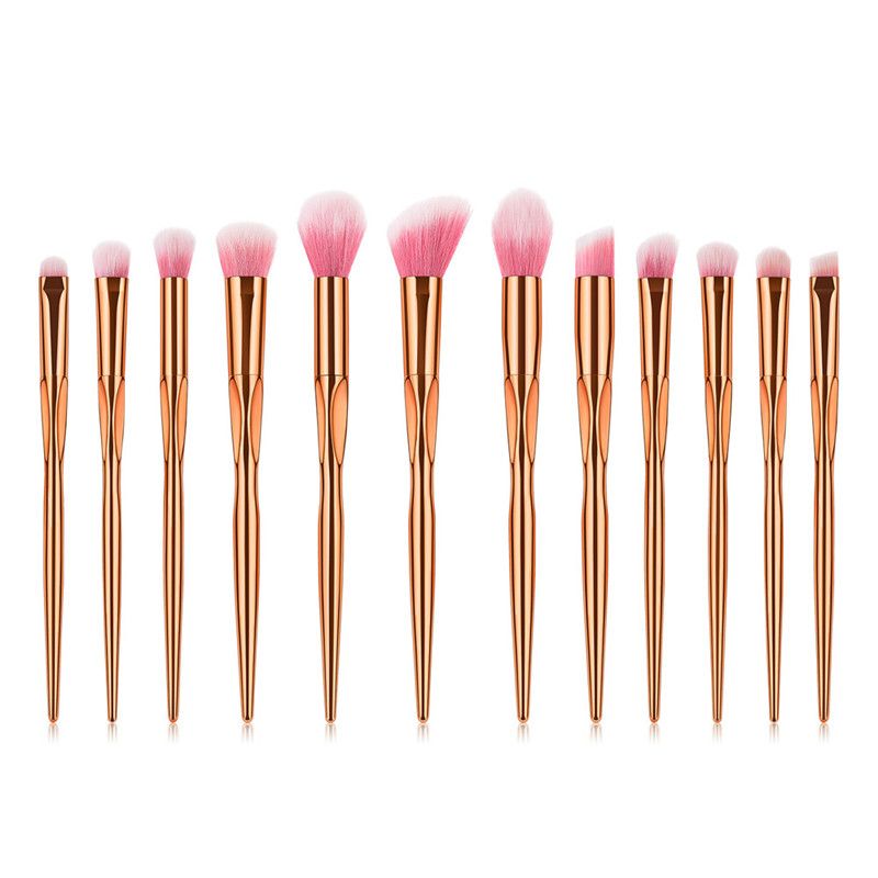 Drop Shipping Makeup Brushes 8pcs Heart type - Rose Gold Set Powder Foundation Eye Shadow Blush Rose Gold Cosmetic Brushes