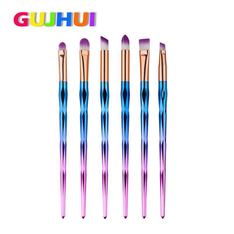 New 6PCS Makeup Brushes Professional Foundation Brush Eyebrow Eyeliner Blush Cosmetic Brushes