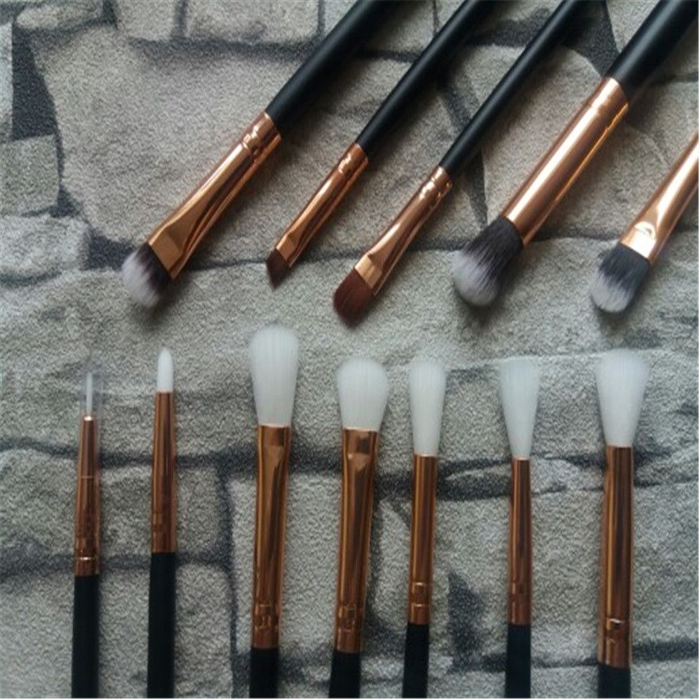 12Pc Rose Gold Makeup Brushes Professional Eye Shadow Foundation Eyebrow Oval Brush Cosmetic Make Up Brush Set