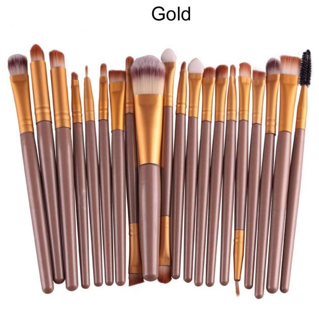 20Pcs Rose gold Makeup Brushes Set Pro Powder Blush Foundation Eyeshadow Eyeliner Lip Cosmetic Make up Brush Tool