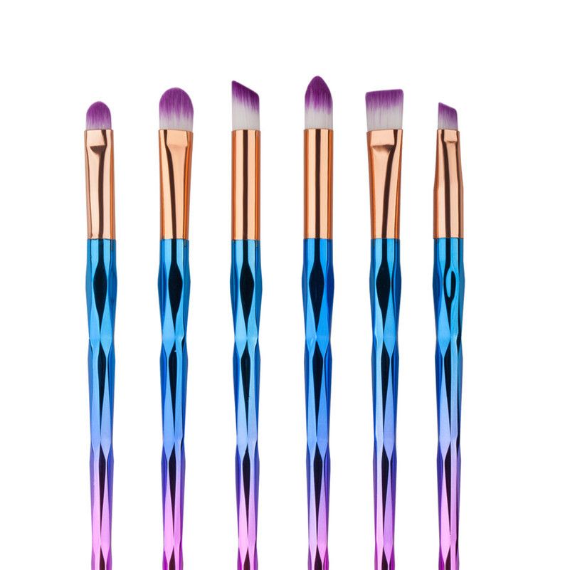 New 6PCS Makeup Brushes Professional Foundation Brush Eyebrow Eyeliner Blush Cosmetic Brushes