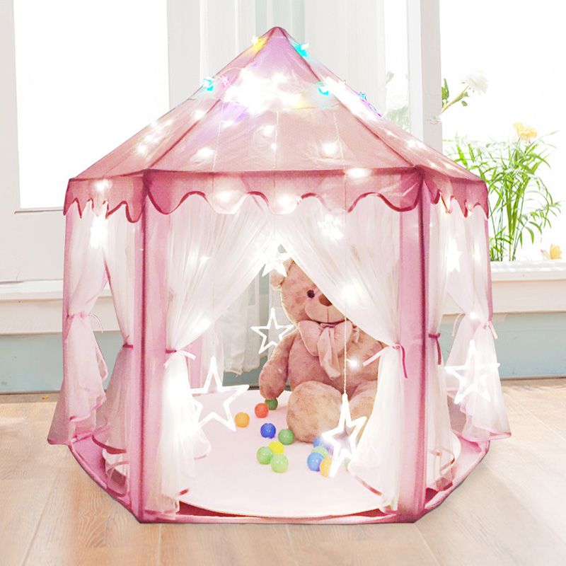 Children's Hexagonal Princess Castle Kid's Tent Indoor and Outdoor Tissue Toy Play House Mosquito Net tent for children