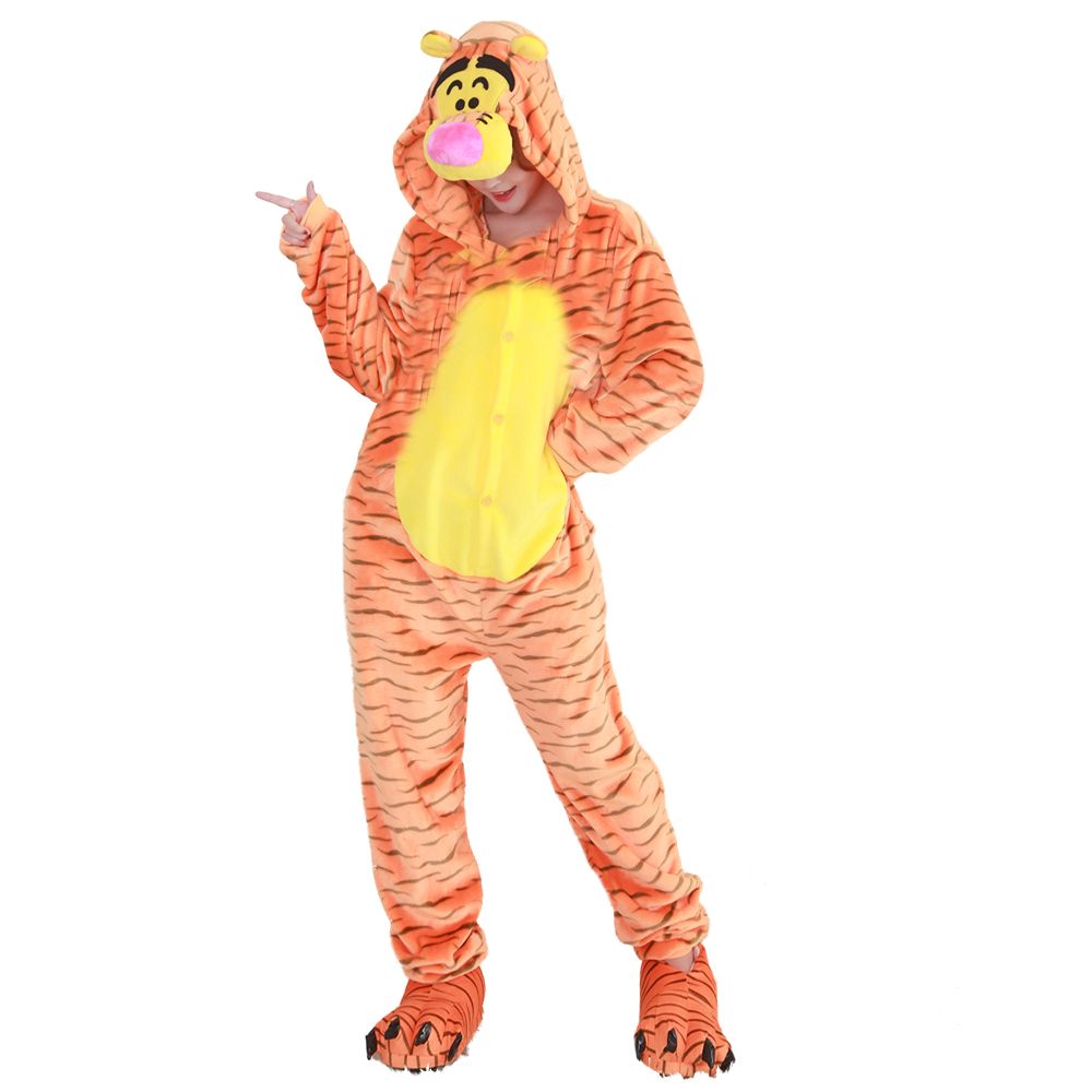 Wholesale Adult Pajamas Sexy Custom Adult 3D Tiger Kigurumi Flannel Women Pajamas Kigurumi Onesie Pajamas