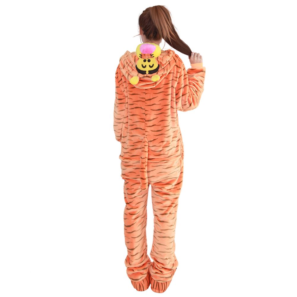 Wholesale Adult Pajamas Sexy Custom Adult 3D Tiger Kigurumi Flannel Women Pajamas Kigurumi Onesie Pajamas