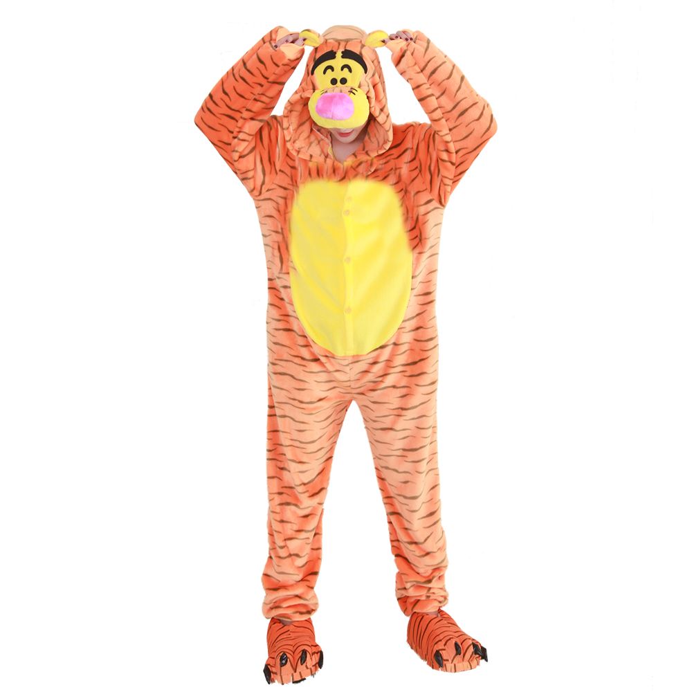 Wholesale Adult Pajamas Sexy Custom Adult 3D Tiger Kigurumi Flannel Women Pajamas Kigurumi Onesie Pajamas