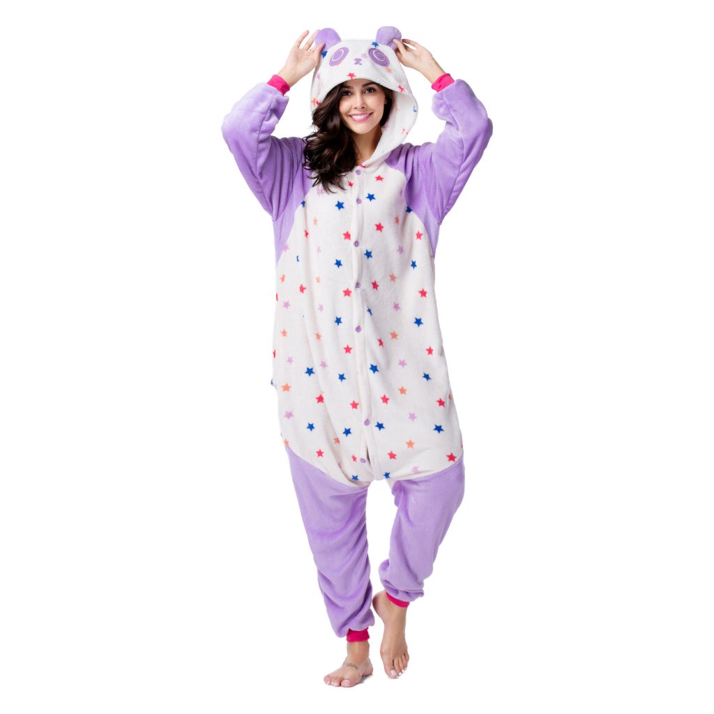 Wholesale Adult Sexy Adult Onesie Pajamas Custom New Star Panda Kigurumi Flannel Women Pajamas Kigurumi Onesie Pajamas 