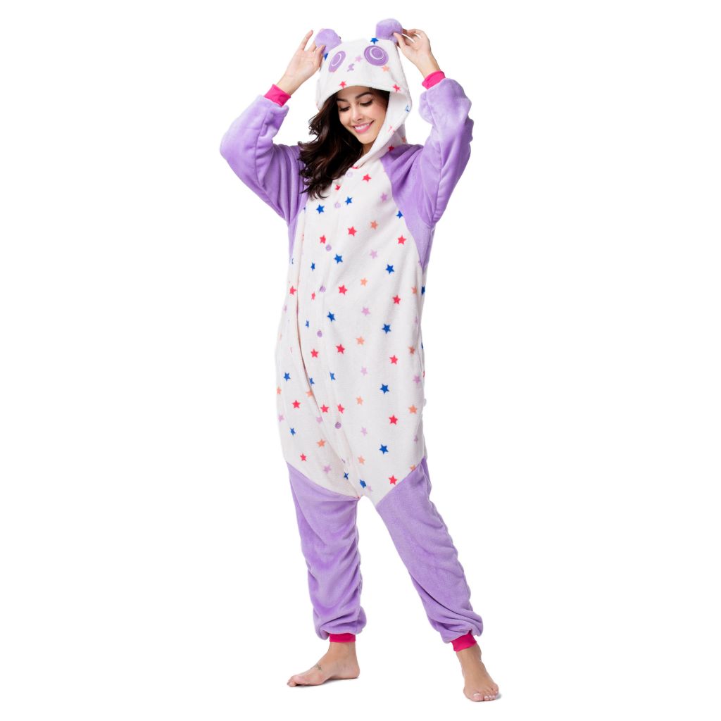 Wholesale Adult Sexy Adult Onesie Pajamas Custom New Star Panda Kigurumi Flannel Women Pajamas Kigurumi Onesie Pajamas 