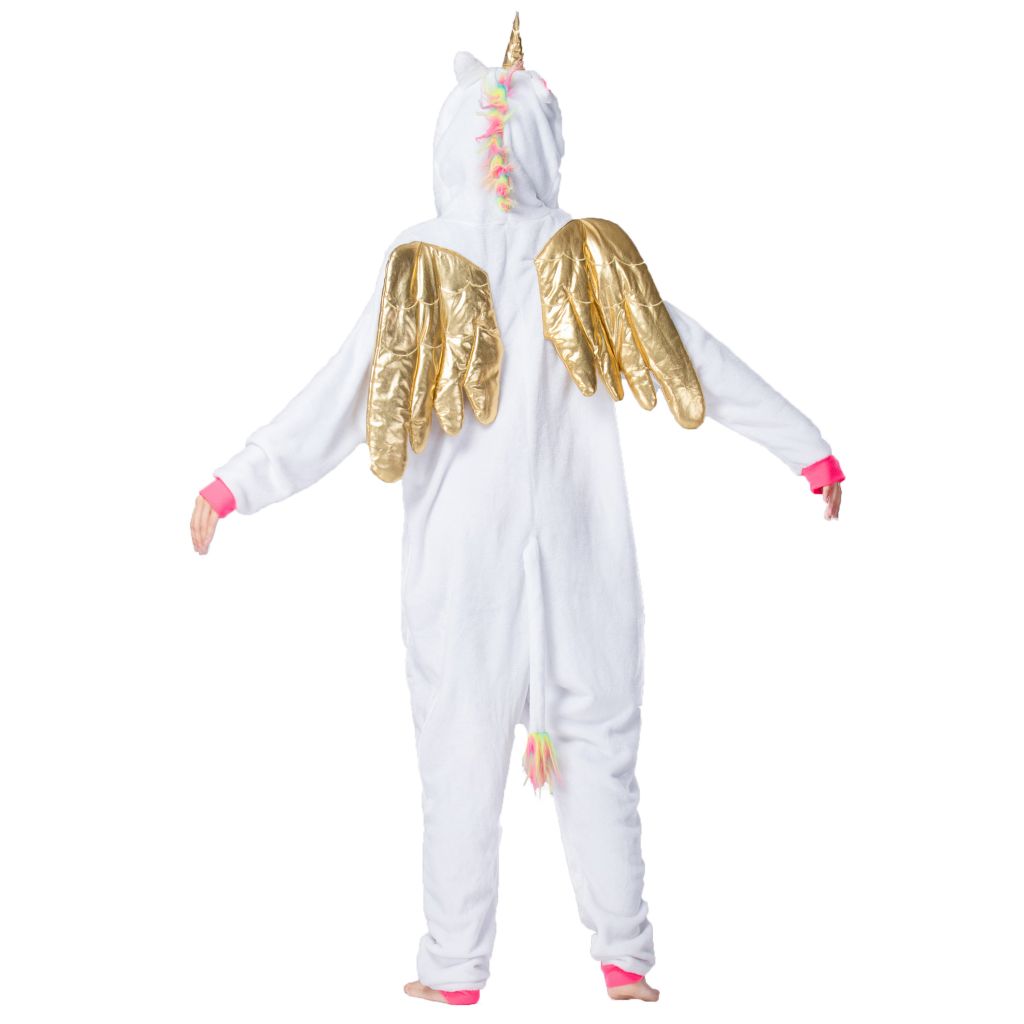 Wholesale Adult Pajamas Costume Golden Wings Unicorn Adult Flannel Onesie Pajamas Kigurumi Pajamas