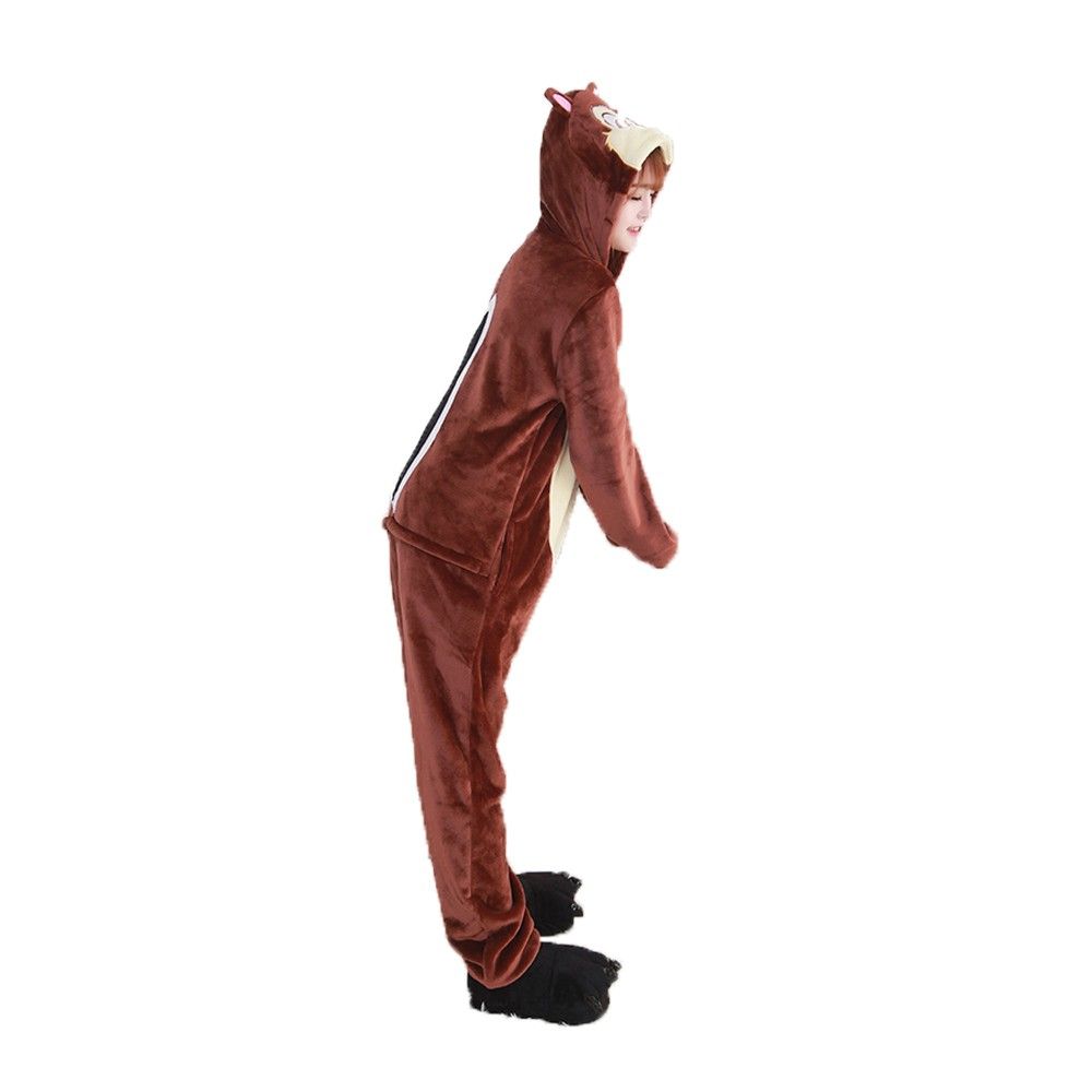 Wholesale Adult Animal Pajamas Women Onesie Custom Chipmunk Kigurumi Flannel Women Pajamas Kigurumi Onesie Pajamas