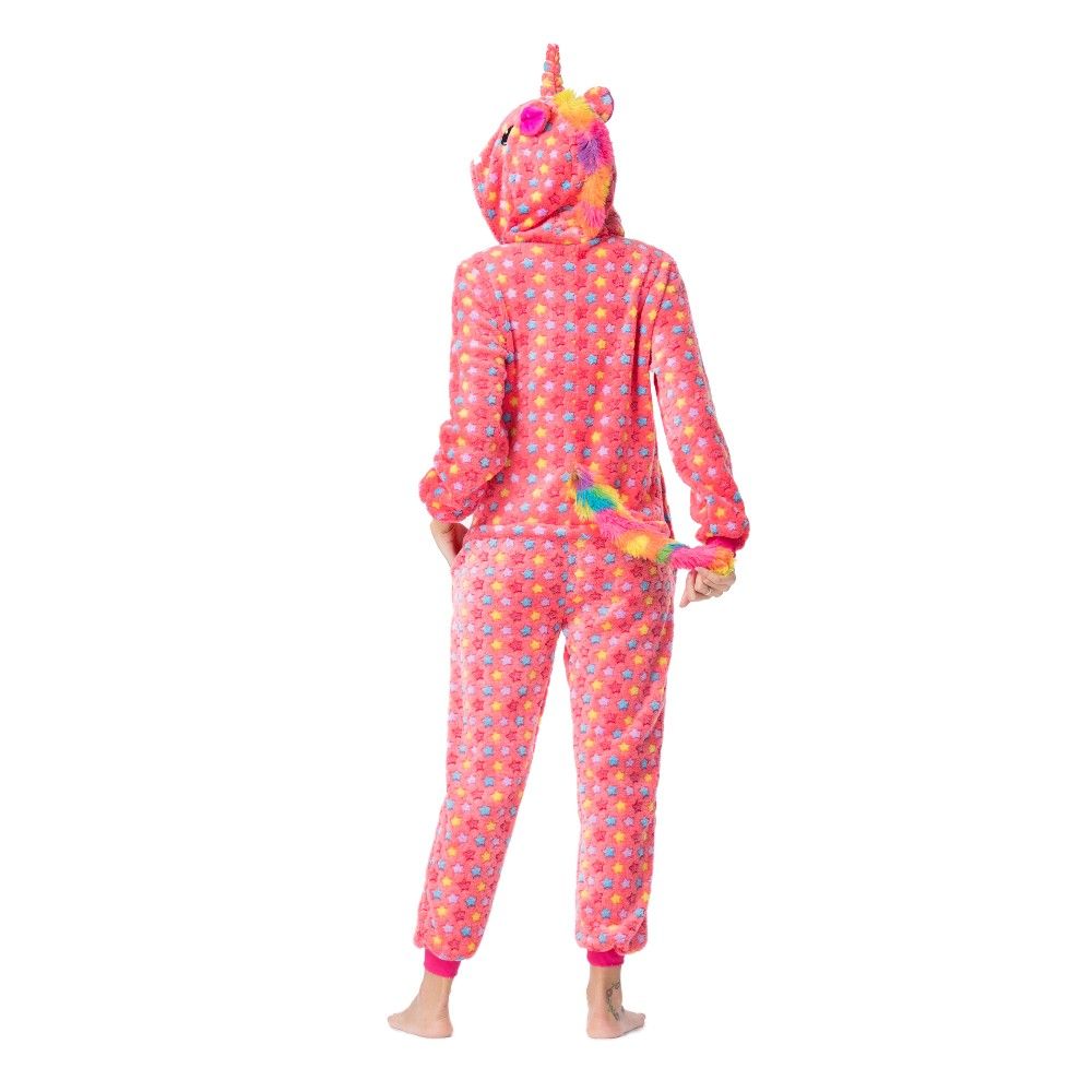 Wholesale Adult Pajamas Sexy Adult Flannel Costume Red Star Unicorn Onesie Pajamas Kigurumi Pajamas