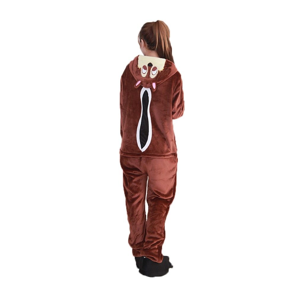 Wholesale Adult Animal Pajamas Women Onesie Custom Chipmunk Kigurumi Flannel Women Pajamas Kigurumi Onesie Pajamas