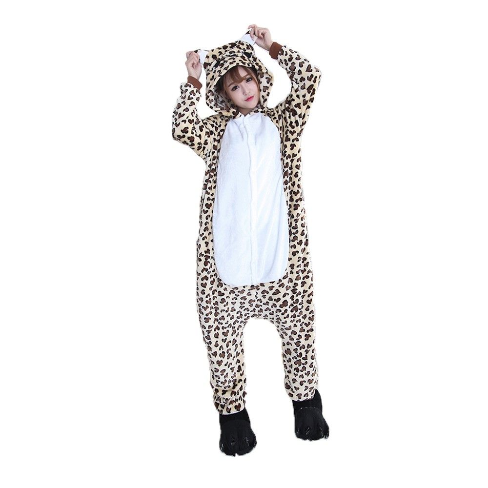 Wholesale Sexy Adult Onesie Pajamas Adult Leopard Bear Kigurumi Flannel Women Pajamas Kigurumi Party Pajamas