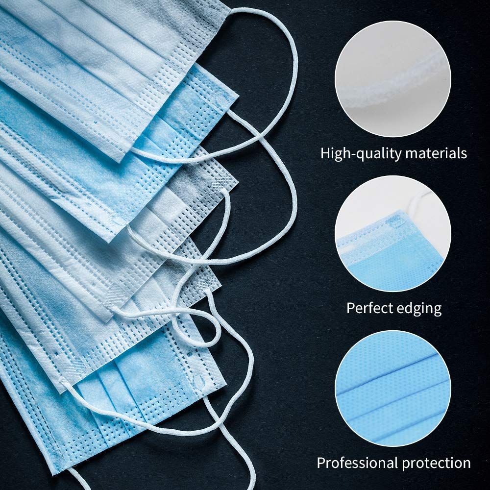 Disposable 3-ply Surgical/medical Mask Breathable With Earloops Protective Face Mask