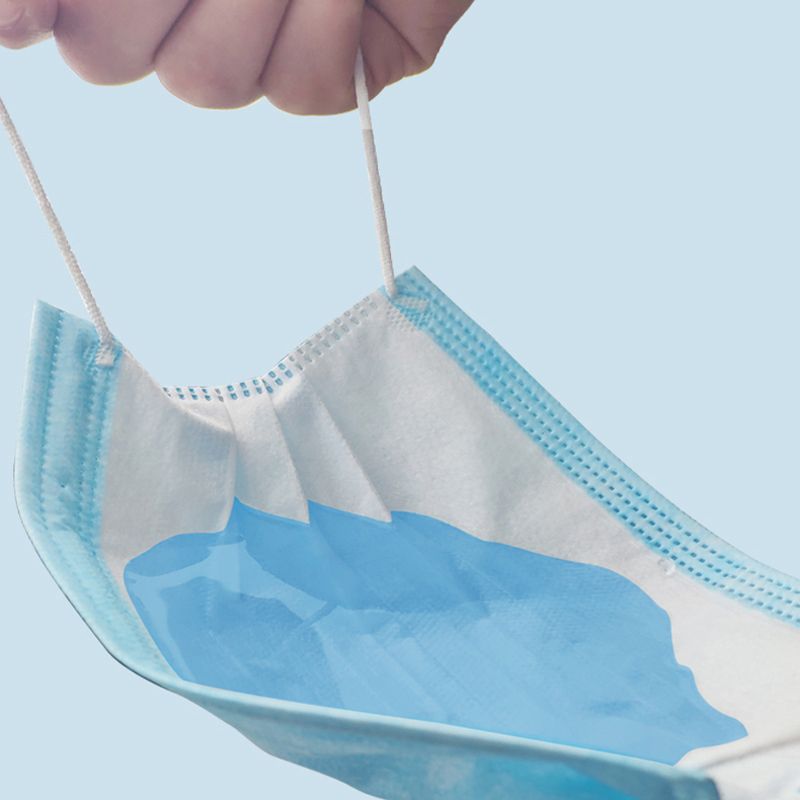 Disposable Earloop Procedure Nonwoven Face Mask 3 ply for Adult use