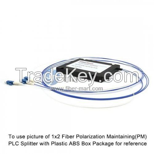 1x4 Fiber Polarization Maintaining(PM) PLC Splitter Slow Axis with Plastic ABS Box Package