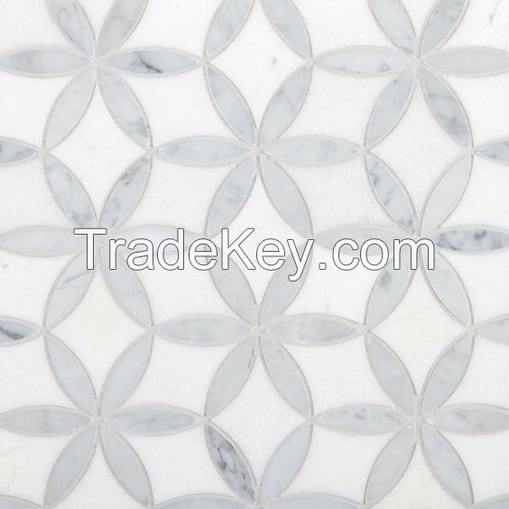 water jet marble mosaic tile