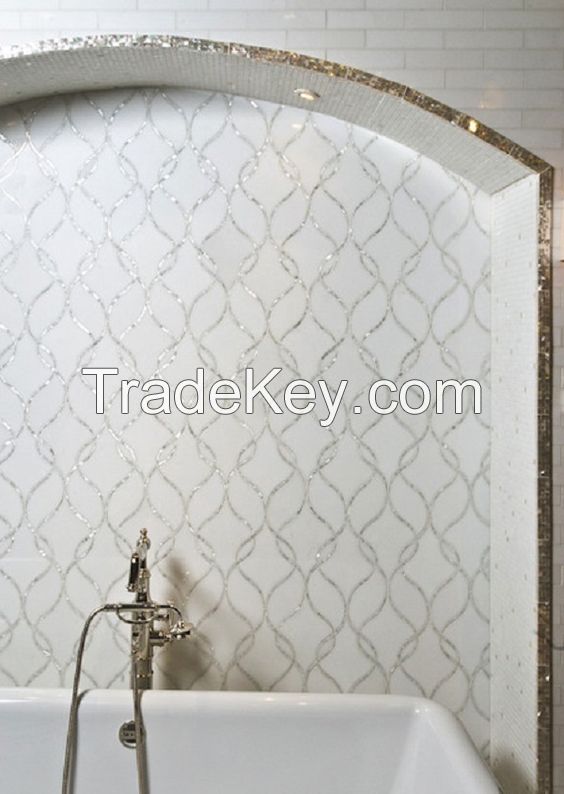 water jet marble mosaic