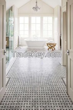 basket weave / brick / square marble mosaic 