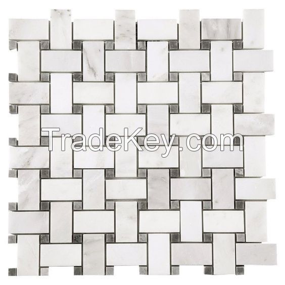 basket weave / brick / square marble mosaic 