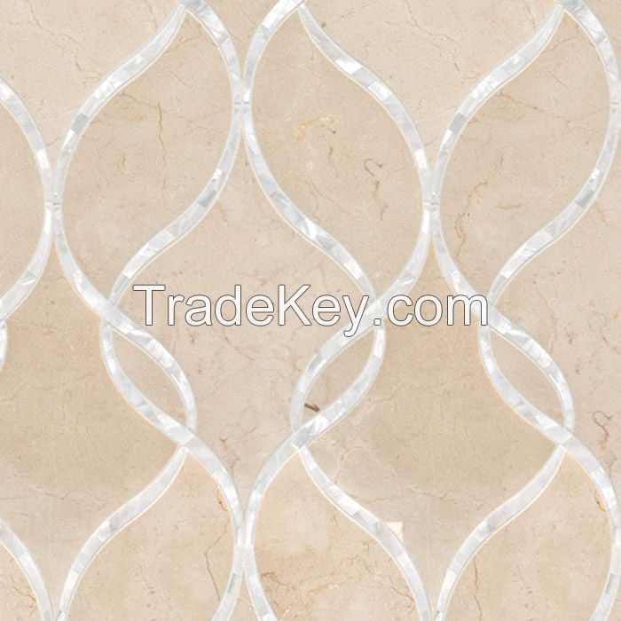 water jet marble mosaic tile