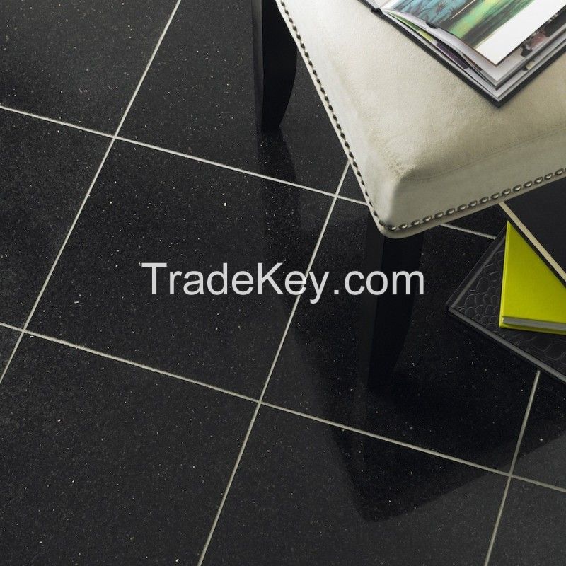 Black Galaxy black granite slab granite tile