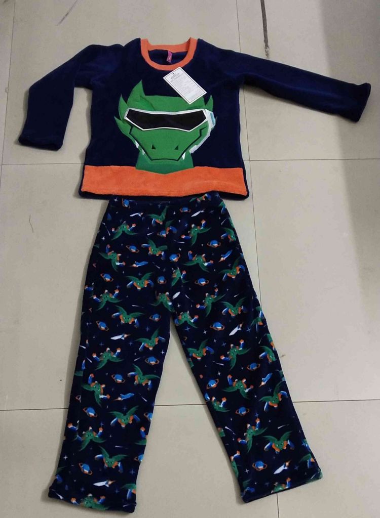 100% polyester coral fleece boy sleepwear Dragon design pajama