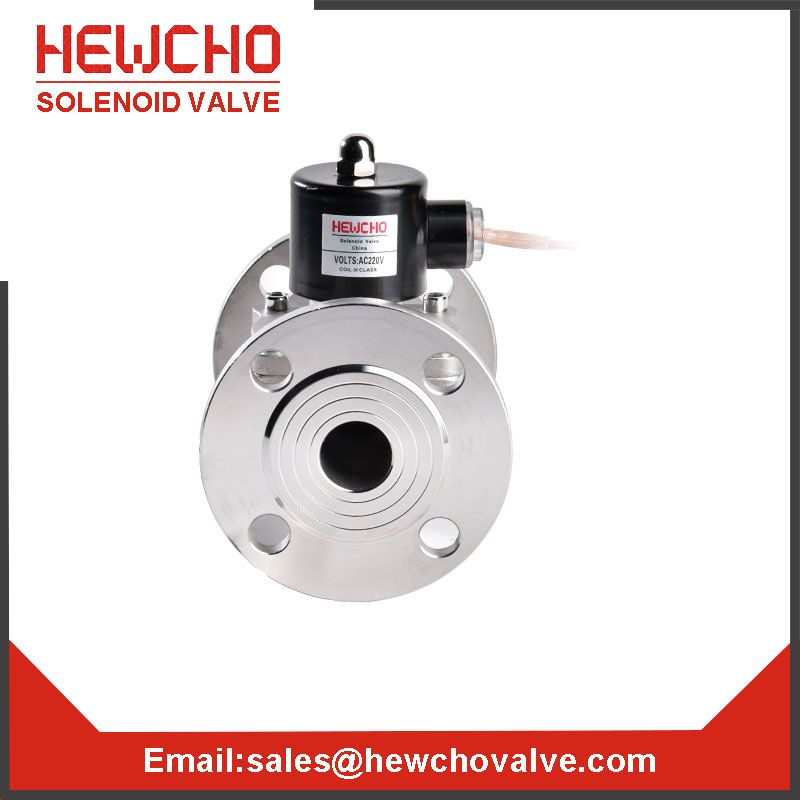 2W Water Direct Acting Solenoid Valve Stainless Steel Flange