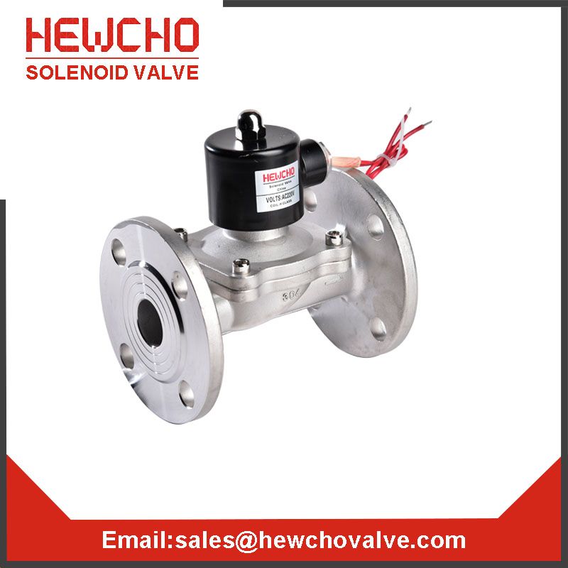 2W Water Direct Acting Solenoid Valve Stainless Steel Flange