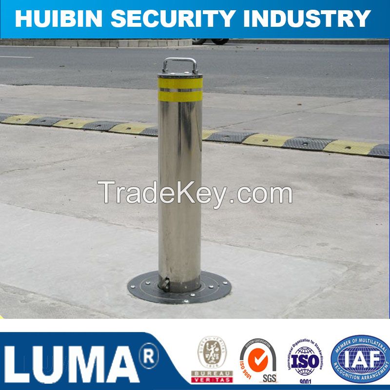 Outdoor Isolation Barrier, Removeable Stainless Bollard with LED Light