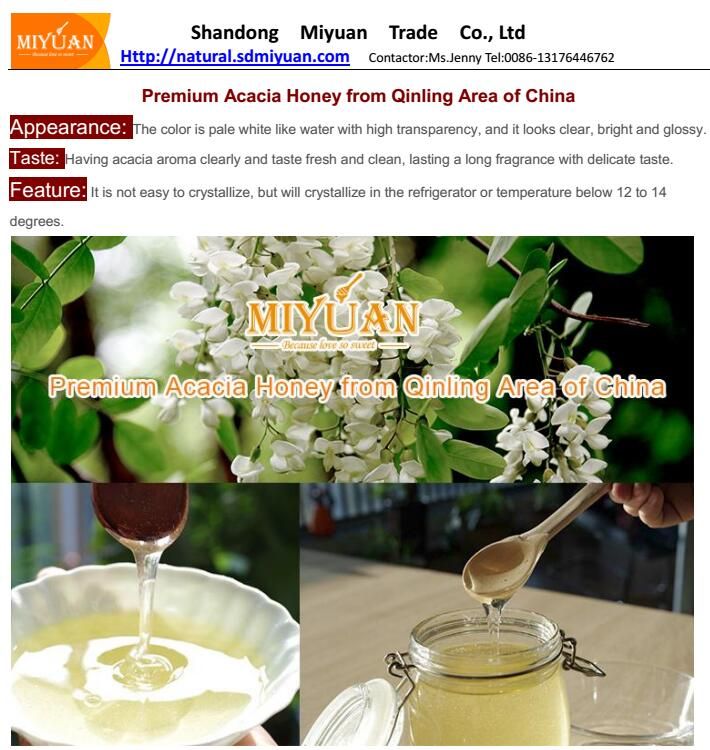 Premium Acacia Honey from China raw organic honey
