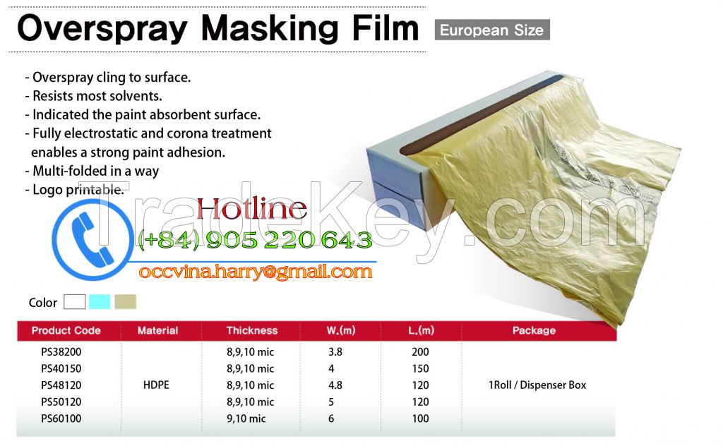 Corona treatment Overspray Masking Film