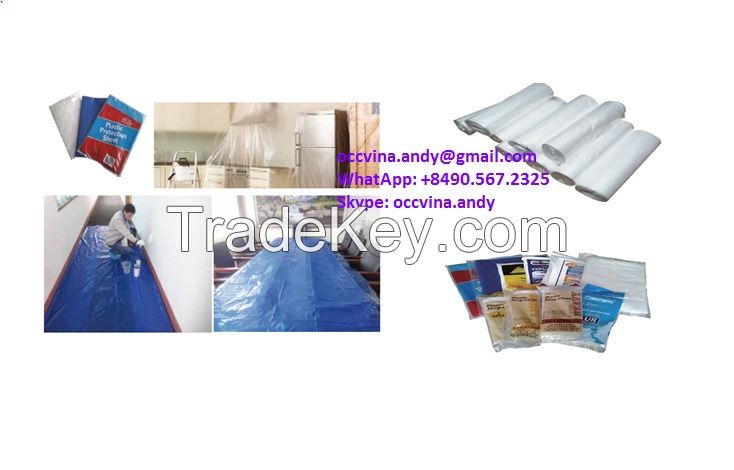 HDPE protective plastic Drop sheet Drop cloth Paint dust sheet