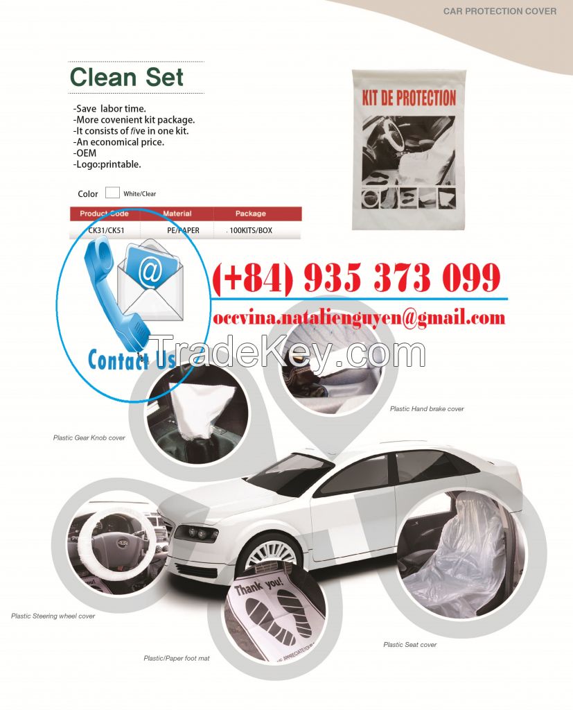 Disposable Plastic Car Clean Set