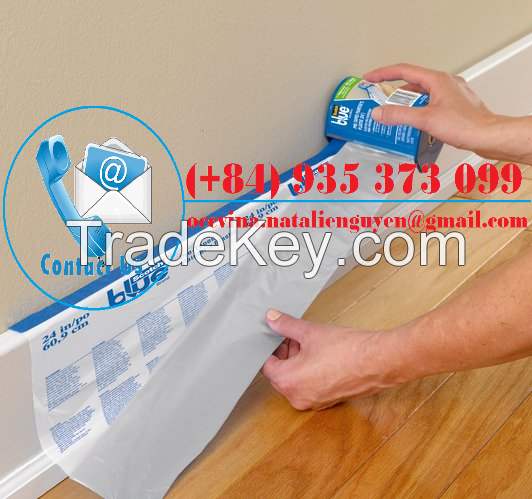 Blue Paper Pretaped Masking Film