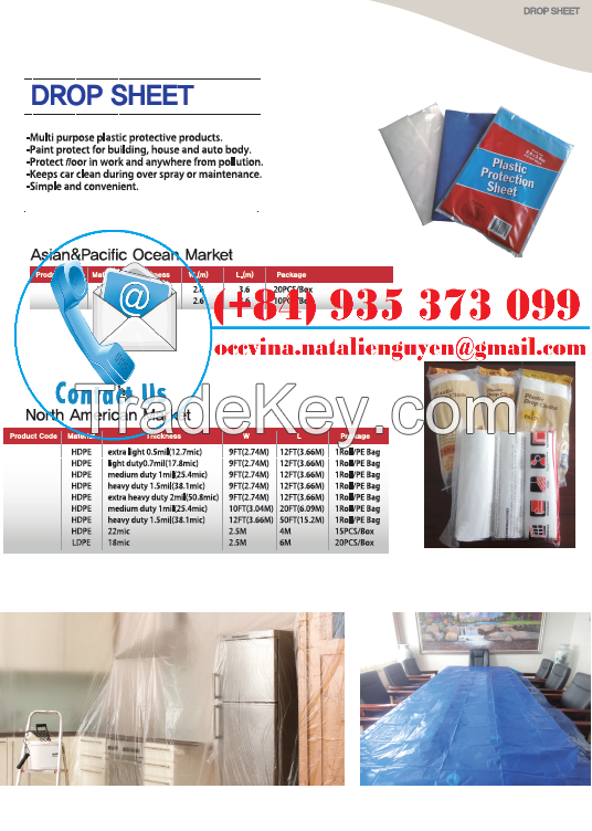 Plastic Cover/Plastic Drop Cloth/Plastic Drop Sheet