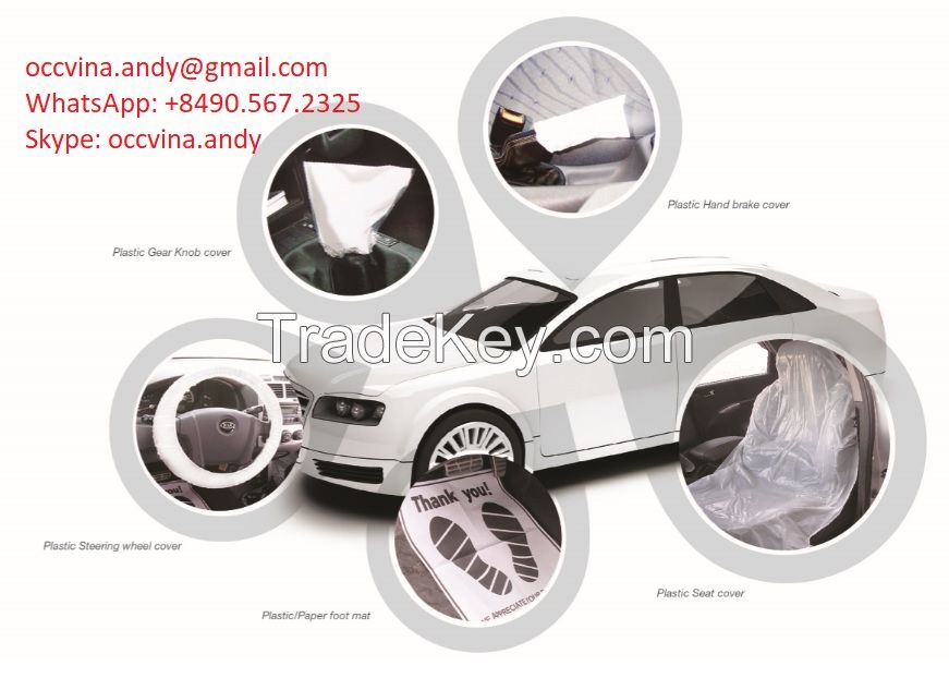Disposable Plastic Car Seat Cover for Car Wash and Car Repair