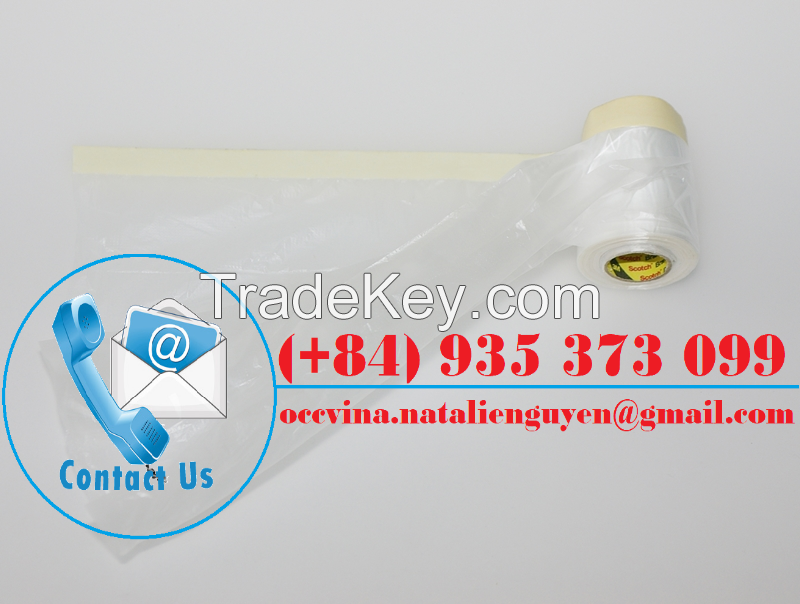 Painters Pre-taped Masking Film Plastic Drop Sheet