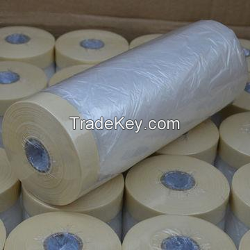 Plastic Masking Film with Paper Masking Tape