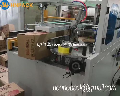Hennopack horizontal type high speed carton erector machine