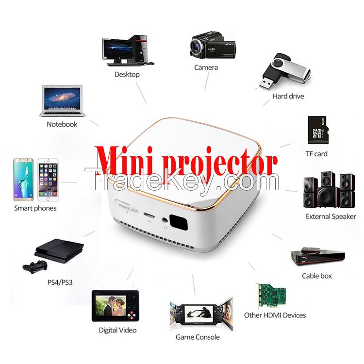 Wejoy Android 7.1 DL-S8+ portable Pocket LED Mini Projector DLP Home Theater