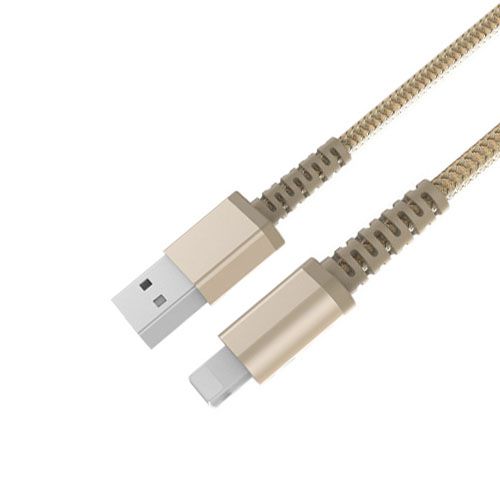 New Design Long Tail Metal Case USB 2.0 A Male to Lightning Cable with Fabric braided