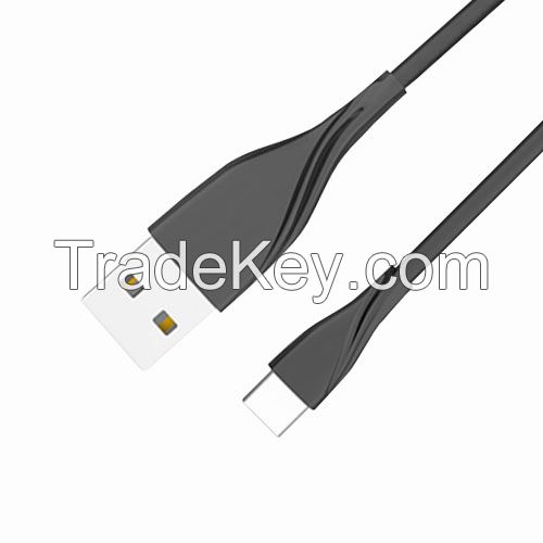 High Quality and New Type PVC Molding USB2.0 to Type C Cable with PVC Jacket for Mobile phone