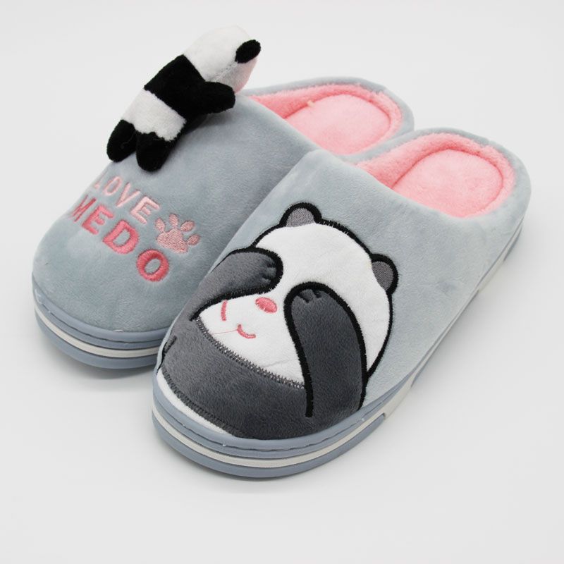 comfortable warm with  panda cartoons slippers for woman