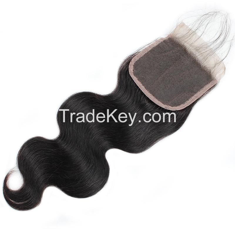 Lolly Body Wave Human Hair 3 Bundles Extensions with 4*4 Lace Closure