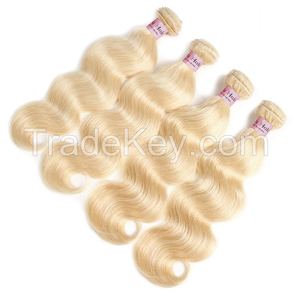 Lolly 613# Virgin Body Wave Human Hair 4 Bundles Extensions 400g