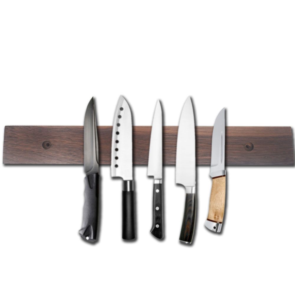 Seatrend Quality Walnut Wood Magnetic Knife Holder Neodymium Magnetic Kinfe Strip/Bar