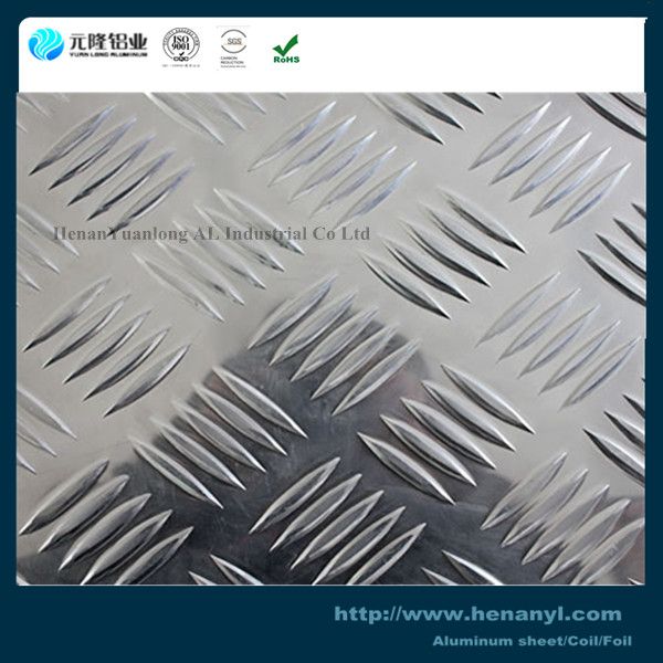 1060 3003 5052 5754 6061 6063 6082 aluminum embossed diamond checkered sheet / plate